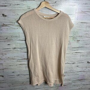 Z Supply sweater tank long cream vest size small